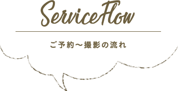 ServiceFlow ご予約〜撮影の流れ